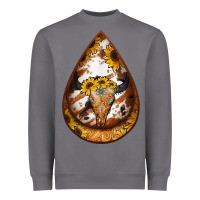 Storm sunflower tooled leather bullskull teardrop earrings Heavyweight Sweatshirt - Jasminsmagicworld