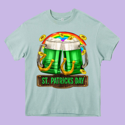 St. Patrick's Day Beer Heavy Core Tee Designed By Oliviacreatesart
