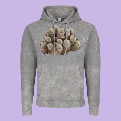 Brown Flowered Cactus Vintage Hoodie Designed By Lillyallendesigns