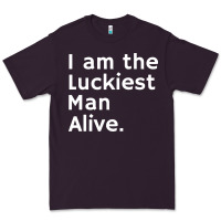 Plum luckiest man alive Premium Tee - linhVisuals