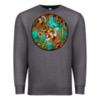 Charcoal Heather western pattern circle Premium Sweatshirt - Jasminsmagicworld