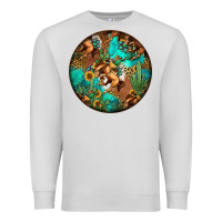 Dove Grey western pattern circle Premium Sweatshirt - Jasminsmagicworld