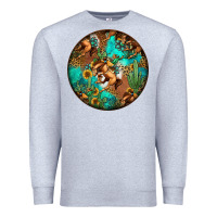 Heather Grey western pattern circle Premium Sweatshirt - Jasminsmagicworld