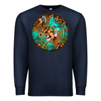 Navy western pattern circle Premium Sweatshirt - Jasminsmagicworld