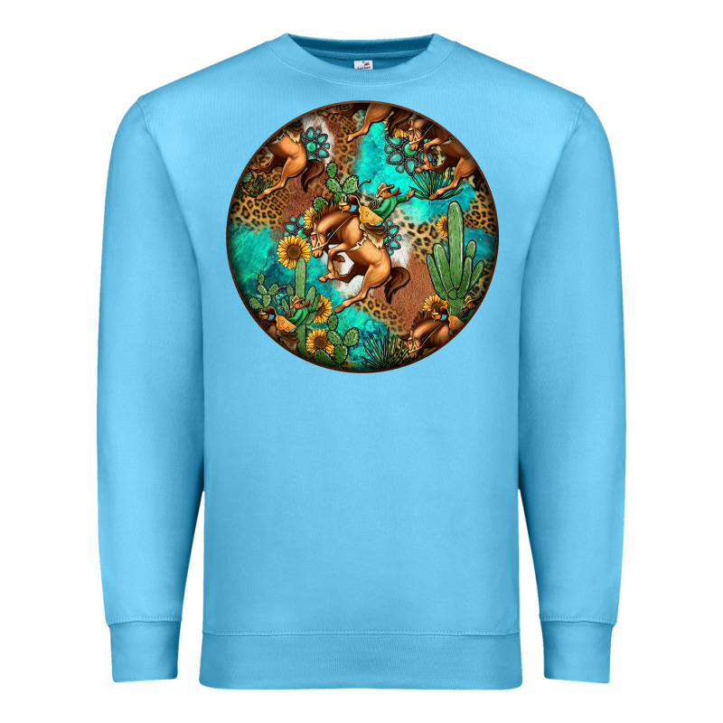 Western Pattern Circle Premium Sweatshirt by Jasminsmagicworld | Teevron