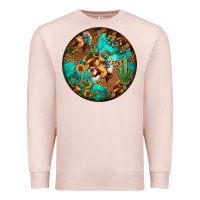 Pale Pink western pattern circle Premium Sweatshirt - Jasminsmagicworld