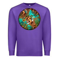 Purple western pattern circle Premium Sweatshirt - Jasminsmagicworld