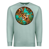 Seafoam western pattern circle Premium Sweatshirt - Jasminsmagicworld