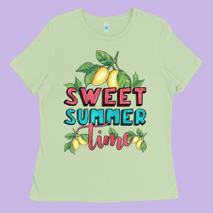 Sweet Summer Time Lemonade Ladies Tee Designed By Bundleandbundleshop
