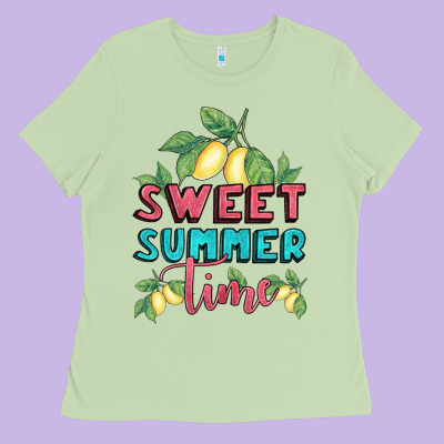 Sweet Summer Time Lemonade Ladies Tee Designed By Bundleandbundleshop