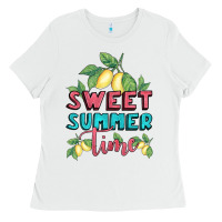 White sweet summer time lemonade Ladies Tee - BundleAndBundleShop