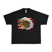 Black Western American Flag Eagle Urban Heavy Tee - LillyAllenDesigns