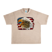 French Oak Western American Flag Eagle Urban Heavy Tee - LillyAllenDesigns