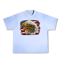 Grape Ice Western American Flag Eagle Urban Heavy Tee - LillyAllenDesigns