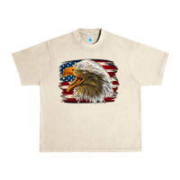 Sandshell Western American Flag Eagle Urban Heavy Tee - LillyAllenDesigns