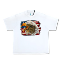 White Western American Flag Eagle Urban Heavy Tee - LillyAllenDesigns