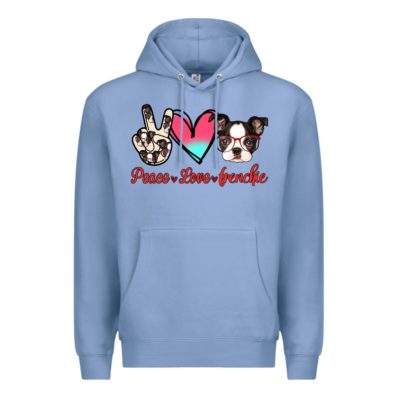 Peace Love Frenchie Premium Hoodie by Jasminsmagicworld | Teevron