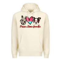 Sandshell Peace Love Frenchie Premium Hoodie - Jasminsmagicworld
