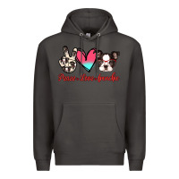 Smoke Peace Love Frenchie Premium Hoodie - Jasminsmagicworld