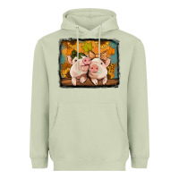 Matcha fall pigs Heavyweight Hoodie - Jasminsmagicworld