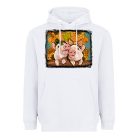 White fall pigs Heavyweight Hoodie - Jasminsmagicworld