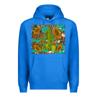 True Royal cactus and sunflowers turquoise leopard cowhide Premium Hoodie - Artiststas