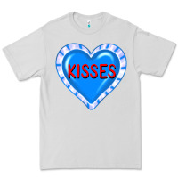 Dove Grey valentine's day hearts Premium Tee - FaDigitalArtStudio