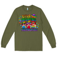Army Green love gnome no bounds Long Sleeve Tee - CowhideDigitalArt