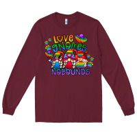 Burgundy love gnome no bounds Long Sleeve Tee - CowhideDigitalArt