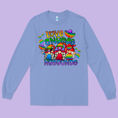 Love Gnome No Bounds Long Sleeve Tee Designed By Cowhidedigitalart