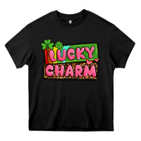 Black St. Patrick's lucky charm Heavy Core Tee - OliviaCreatesArt