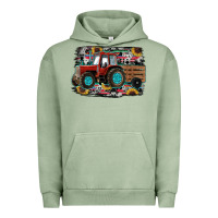 Pigment Oil Green western tracktor Urban Hoodie - RanaPortraitStore