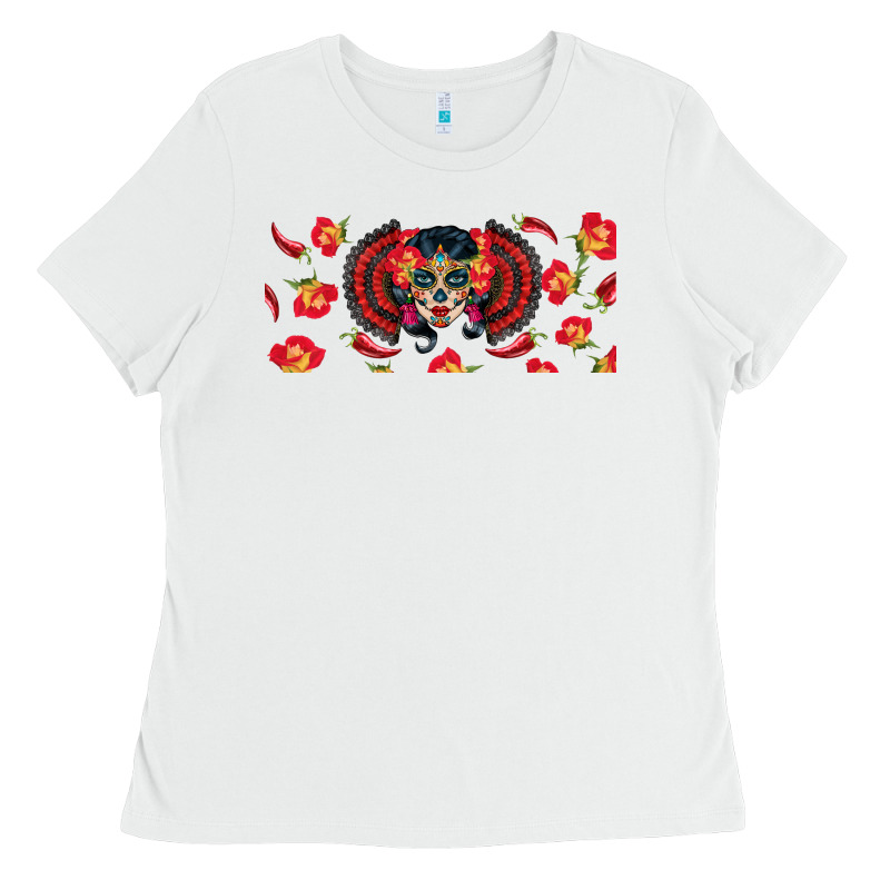 Sugar Skull Rose Libbey Glass Ladies Tee by BundleAndBundleShop | Teevron