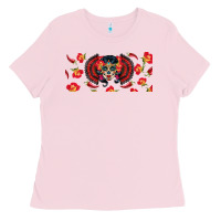 Bubblegum Pink sugar skull rose libbey glass Ladies Tee - BundleAndBundleShop