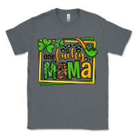 Charcoal Heather One lucky mama St. Patrick's Classic Tee - OliviaCreatesArt