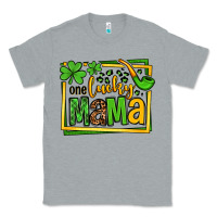 Heather Grey One lucky mama St. Patrick's Classic Tee - OliviaCreatesArt