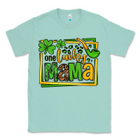 Seafoam One lucky mama St. Patrick's Classic Tee - OliviaCreatesArt