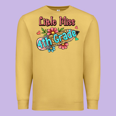 Little Miss Fourth Grade Premium Sweatshirt Designed By Jasminsmagicworld