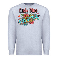 Heather Grey little miss fourth grade Premium Sweatshirt - Jasminsmagicworld