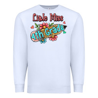 White little miss fourth grade Premium Sweatshirt - Jasminsmagicworld