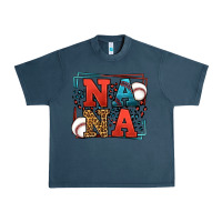 Midnight Navy Baseball nana leopard frame Urban Heavy Tee - LillyAllenDesigns
