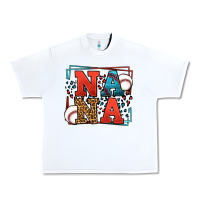 White Baseball nana leopard frame Urban Heavy Tee - LillyAllenDesigns