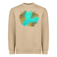 Mushroom turquoise leopard patch Heavyweight Sweatshirt - Jasminsmagicworld