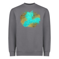 Storm turquoise leopard patch Heavyweight Sweatshirt - Jasminsmagicworld