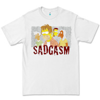White sadgasm Premium Tee - linhVisuals
