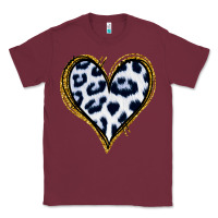 Burgundy Dalmatians Heart Gold Glitter Classic Tee - Jasminsmagicworld