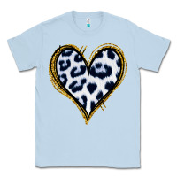 Dusty Blue Dalmatians Heart Gold Glitter Classic Tee - Jasminsmagicworld