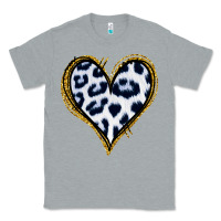 Heather Grey Dalmatians Heart Gold Glitter Classic Tee - Jasminsmagicworld