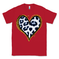 Red Dalmatians Heart Gold Glitter Classic Tee - Jasminsmagicworld