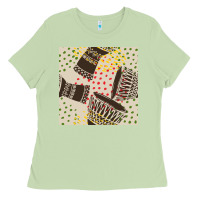 Matcha african drum seamless pattern Ladies Tee - BundleAndBundleShop
